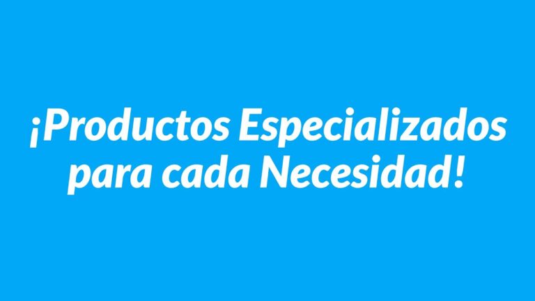 Productos especializados para una limpieza eficiente